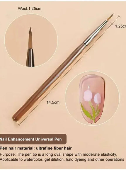 KissICON 9PCs KissIcon 9Pcs UV Gel Nail Brush Liner DIY