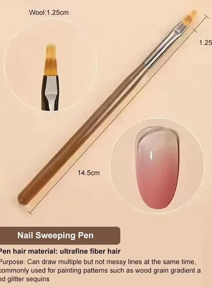 KissICON 9PCs KissIcon 9Pcs UV Gel Nail Brush Liner DIY