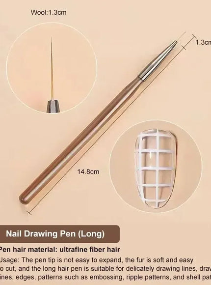 KissICON 9PCs KissIcon 9Pcs UV Gel Nail Brush Liner DIY