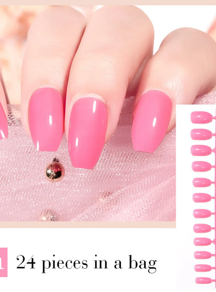 KissIcon LULAA 24Pcs Press On Acrylic Nails Detachable