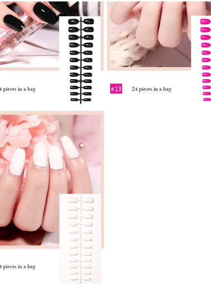 KissIcon LULAA 24Pcs Press On Acrylic Nails Detachable
