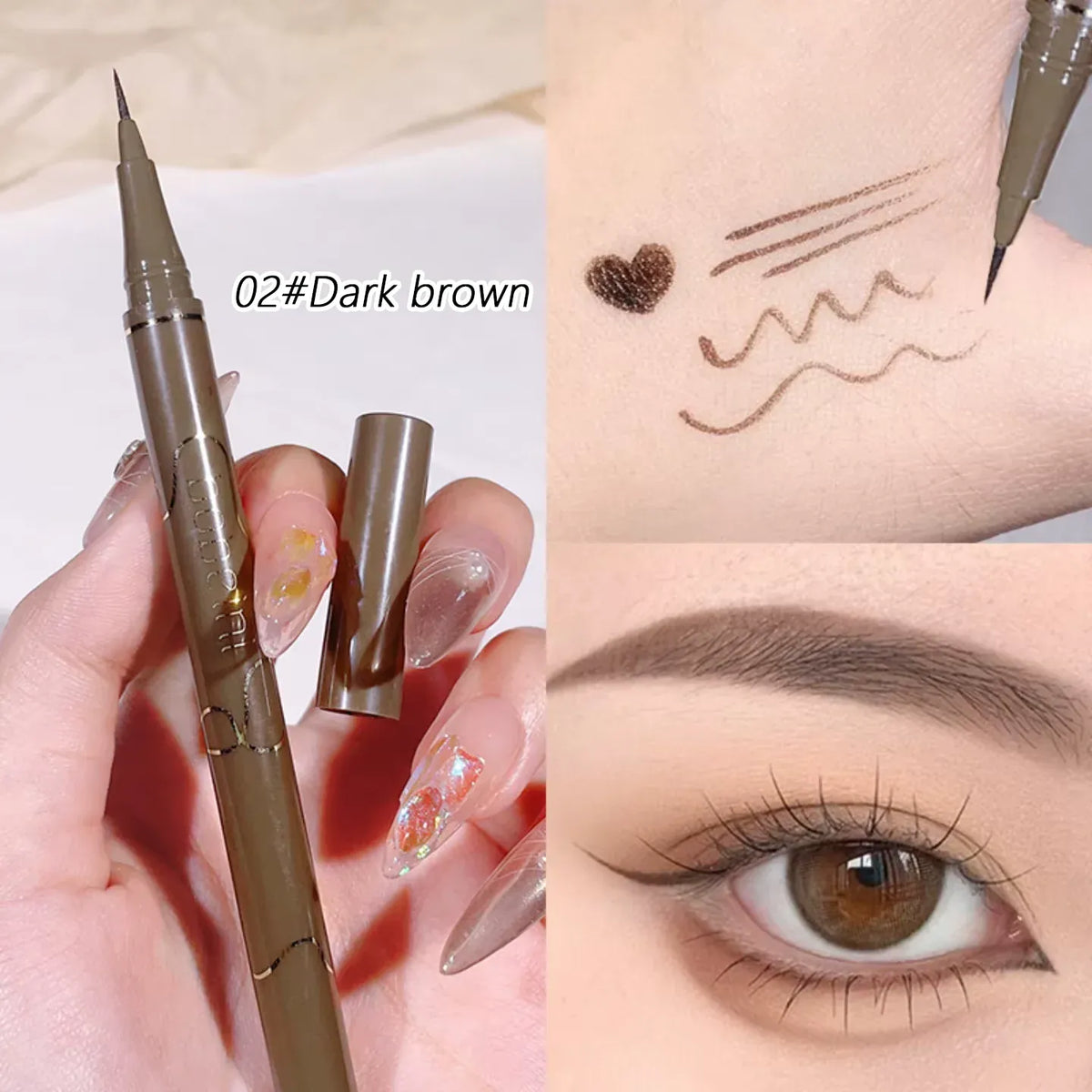 KissICON KissIcon Newbie Brown Eyeliner Pen - Waterproof Longlasting