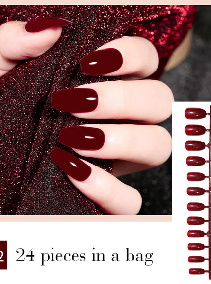 KissIcon LULAA 24Pcs Press On Acrylic Nails Detachable