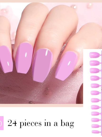 KissIcon LULAA 24Pcs Press On Acrylic Nails Detachable