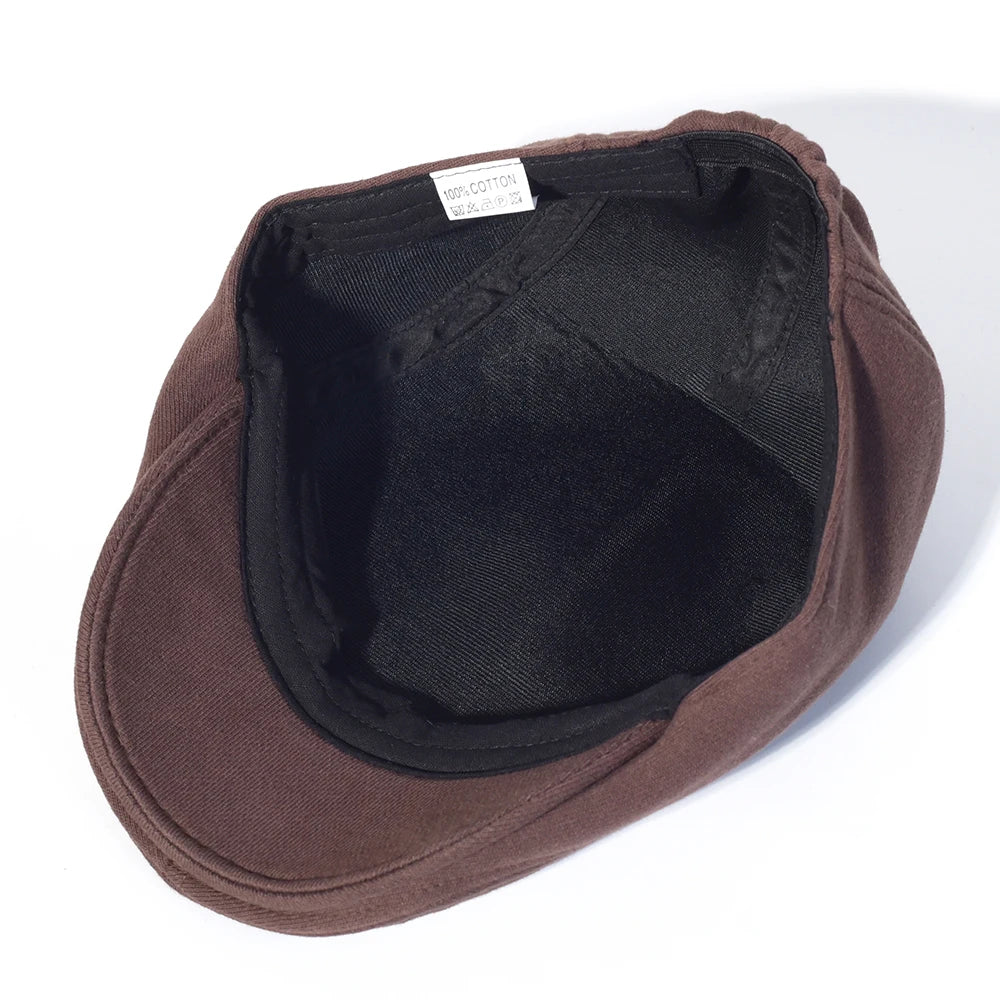 Cotton Newsboy Caps Men Women Hat Soft Casual Beret Solid Unisex Retro Hat Driver Flat Cap The waiter Cap