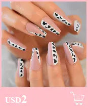 KissIcon Short Matte Black Press On Nails -