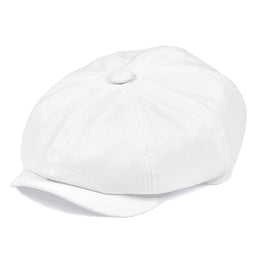 BOTVELA Men's Newsboy Cap Twill Cotton 8 Panel Hat Flat Ivy Cabbie Casual Baker Caps Gatsby Hat Retro Hats Boina Beret for Male