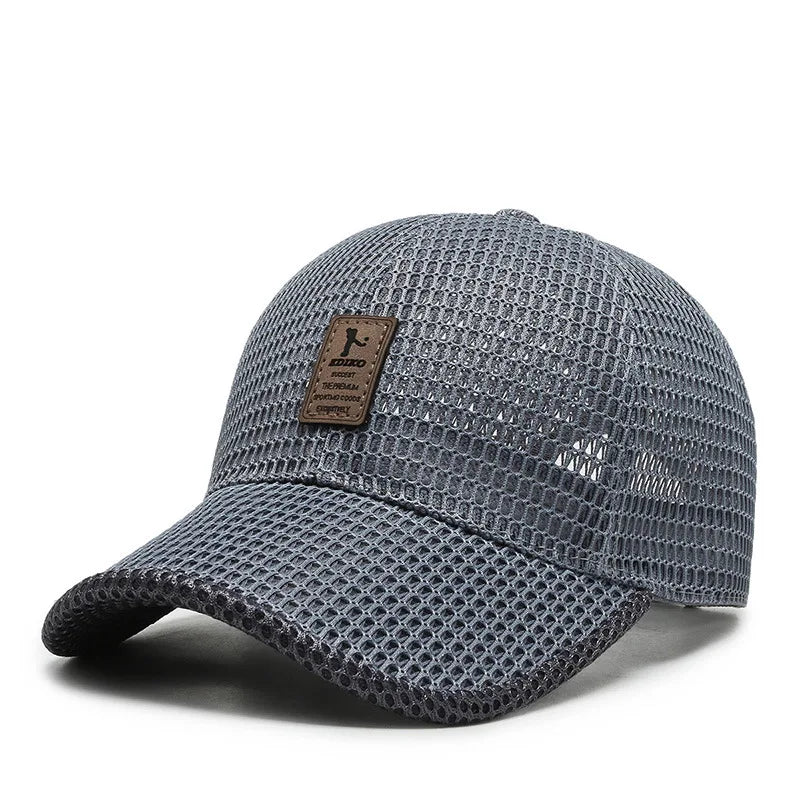 Summer Unisex Men Fishing Baseball Caps Women Breathable Mesh Snapback Hats Black Casual Sport Hats Cap