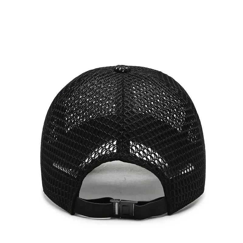 Summer Unisex Men Fishing Baseball Caps Women Breathable Mesh Snapback Hats Black Casual Sport Hats Cap