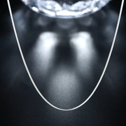 10PCS LOT Wholesale 925 Sterling Silver 16/18/20/22/24/26/28/30 Inch 1mm Snake Chain Necklace For Woman Man Fashion Jewelry