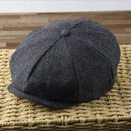 Male Plus Size Ivy Hat Big Head Man Spring Summer and Autumn Newsboy Cap Wool Beret Caps Winter Felt Flat Caps 55-58cm 59-60cm