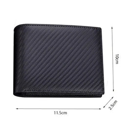 Man Wallet Carbon Fiber PU Leather Two-Fold Wallet - Perfect for Men and Women Fashion Multi-Card Organizer and Change Pocket
