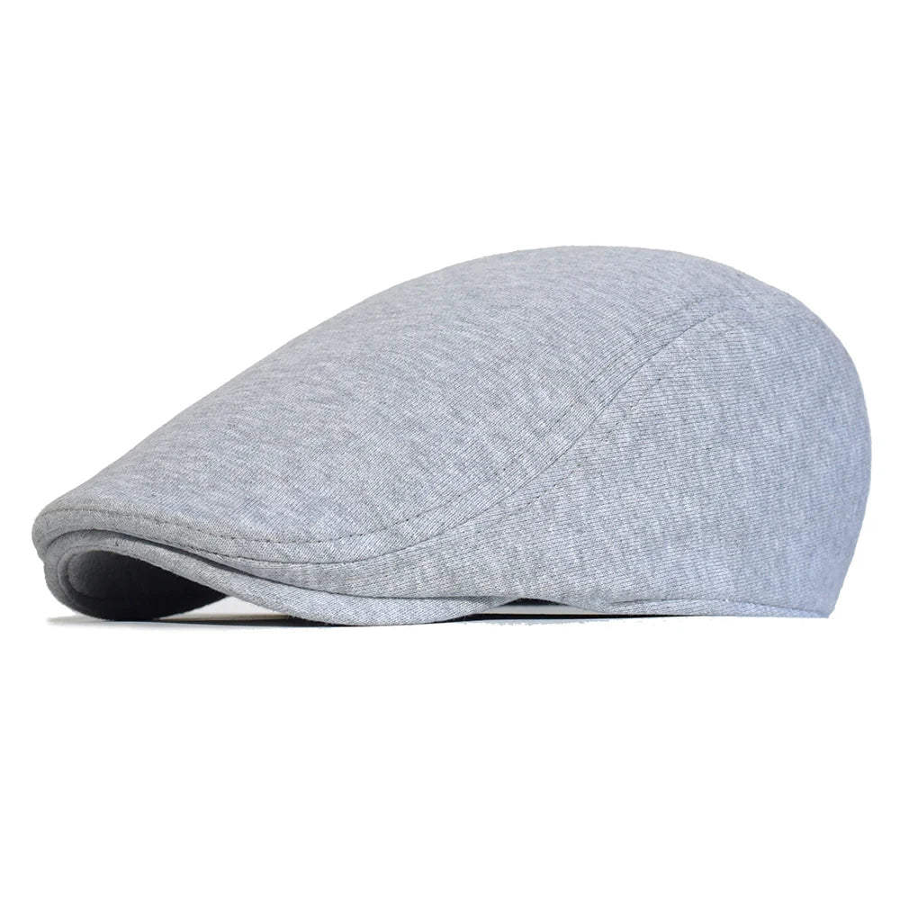 Cotton Newsboy Caps Men Women Hat Soft Casual Beret Solid Unisex Retro Hat Driver Flat Cap The waiter Cap