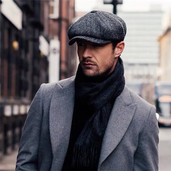 Male Plus Size Ivy Hat Big Head Man Spring Summer and Autumn Newsboy Cap Wool Beret Caps Winter Felt Flat Caps 55-58cm 59-60cm