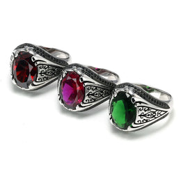 Guaranteed 925 Silver Rings Luxury Turkish Jewellery For Men And Women With Zircon Stone Retro Vintage Rings In Fijne Sieraden