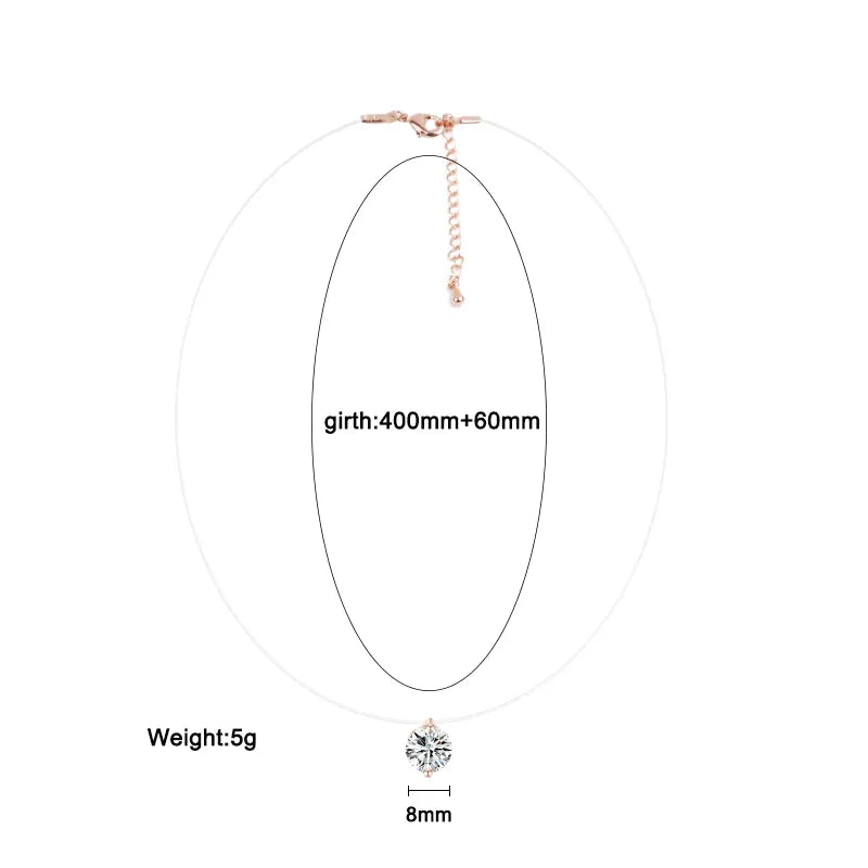 KissICON Kissicon Zircon Necklace – Clear Pendant Shine