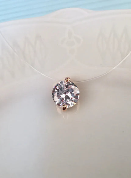 KissICON Kissicon Zircon Necklace – Clear Pendant Shine