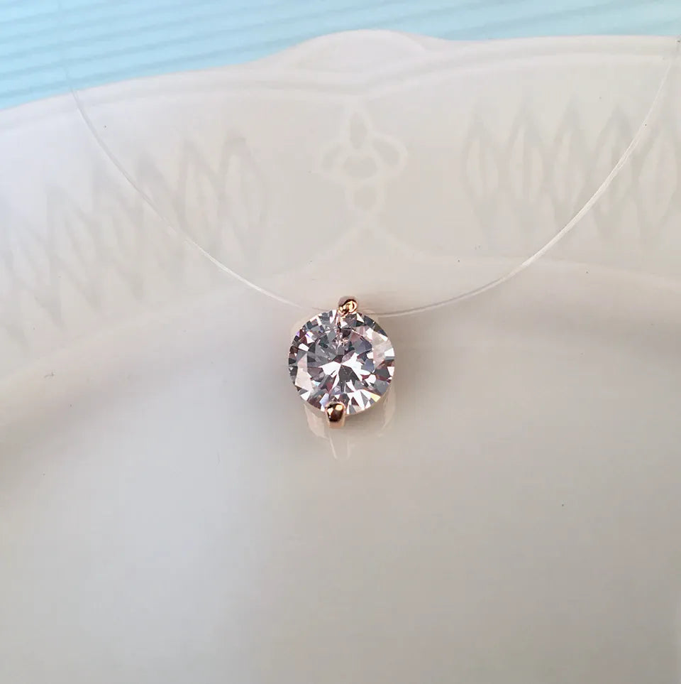 KissICON Kissicon Zircon Necklace – Clear Pendant Shine