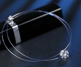 KissICON Kissicon Zircon Necklace – Clear Pendant Shine