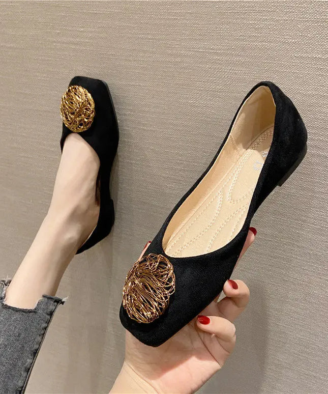Women's Flat Shoes 2021 Spring New Square Toe