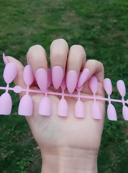 Matte Press On Fake Nails 24Pcs Full Cover