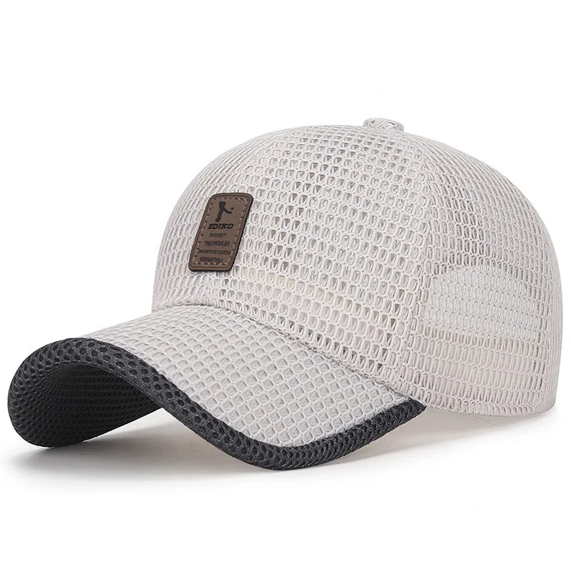 Summer Unisex Men Fishing Baseball Caps Women Breathable Mesh Snapback Hats Black Casual Sport Hats Cap