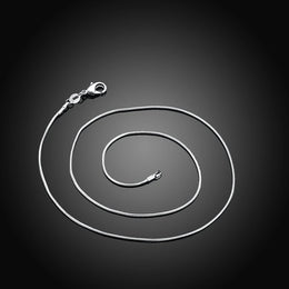 10PCS LOT Wholesale 925 Sterling Silver 16/18/20/22/24/26/28/30 Inch 1mm Snake Chain Necklace For Woman Man Fashion Jewelry