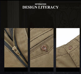 New Arrival 100% Cotton Summer Autumn Men's Casual Pants Fashion Solid Black Beige Gentle Thicken Trousers Brand Smart Suit Pant