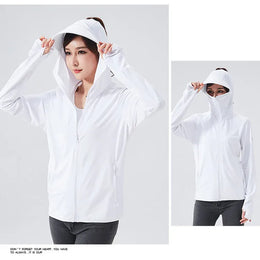 KissICON women white / Asian size XL TRVLWEGO UPF50 Sun Protection Fishing  Outdoor Shirt