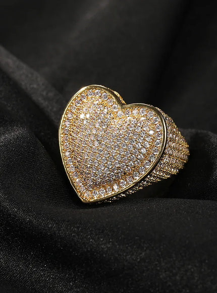 Kissicon Tbtk Heart Ring – Micro Paved Iced