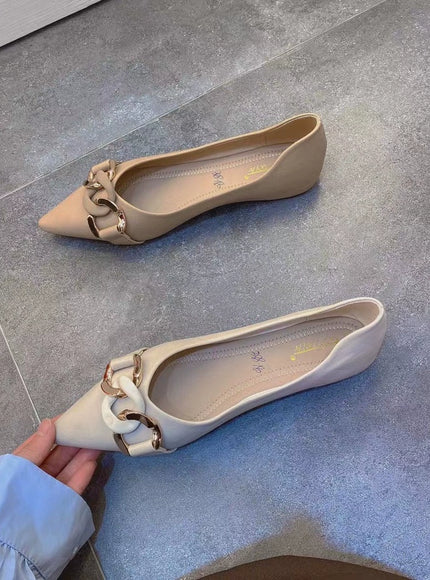 Square Toe Flat Shoes for Women Spring Autumn
