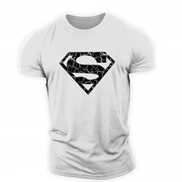 New trend loose running training sports short sleeve letters casual cotton round neck men's fitness T-shirt custom LOGO