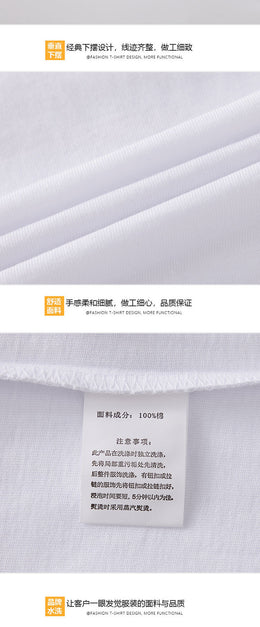 Embroidered Short-Sleeved T-Shirt for Young and Middle-Aged Men, Cotton Loose Trendy Brand Round-Neck Casual Men's Clothing, In-Stock Loose Fit