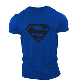 New trend loose running training sports short sleeve letters casual cotton round neck men's fitness T-shirt custom LOGO