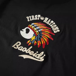 Embroidered Short-Sleeved T-Shirt for Young and Middle-Aged Men, Cotton Loose Trendy Brand Round-Neck Casual Men's Clothing, In-Stock Loose Fit