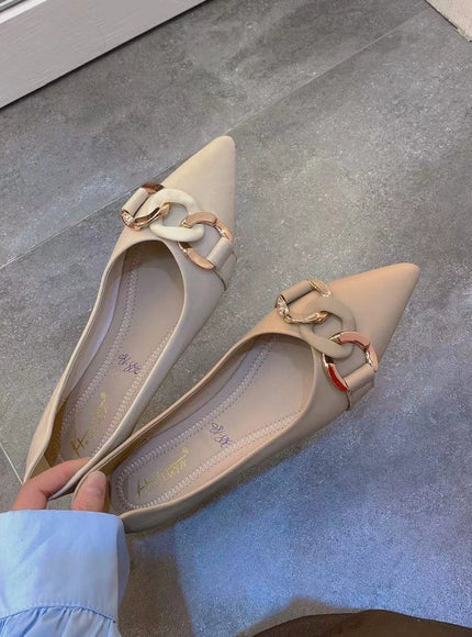 Square Toe Flat Shoes for Women Spring Autumn