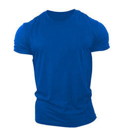 New trend loose running training sports short sleeve letters casual cotton round neck men's fitness T-shirt custom LOGO