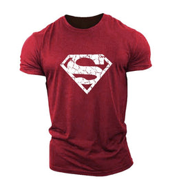 New trend loose running training sports short sleeve letters casual cotton round neck men's fitness T-shirt custom LOGO