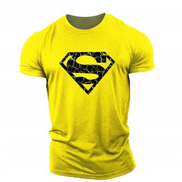 New trend loose running training sports short sleeve letters casual cotton round neck men's fitness T-shirt custom LOGO