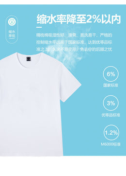 Embroidered Short-Sleeved T-Shirt for Young and Middle-Aged Men, Cotton Loose Trendy Brand Round-Neck Casual Men's Clothing, In-Stock Loose Fit