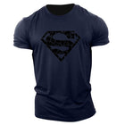 Old blue printed with black characters