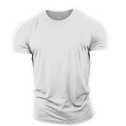 New trend loose running training sports short sleeve letters casual cotton round neck men's fitness T-shirt custom LOGO