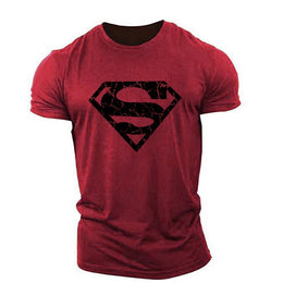 New trend loose running training sports short sleeve letters casual cotton round neck men's fitness T-shirt custom LOGO