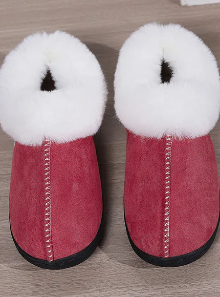KissICON Indoor Flat Heel Warm Home Slippers Women Bag