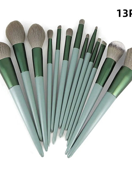 KissIcon 13Pcs Makeup Brush Set - Soft Goat