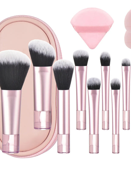 KissICON 14 PCS 2 KissIcon 10 Color Mini Makeup Brush Set Portable