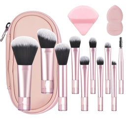 KissICON 14 PCS 2 KissIcon 10 Color Mini Makeup Brush Set Portable