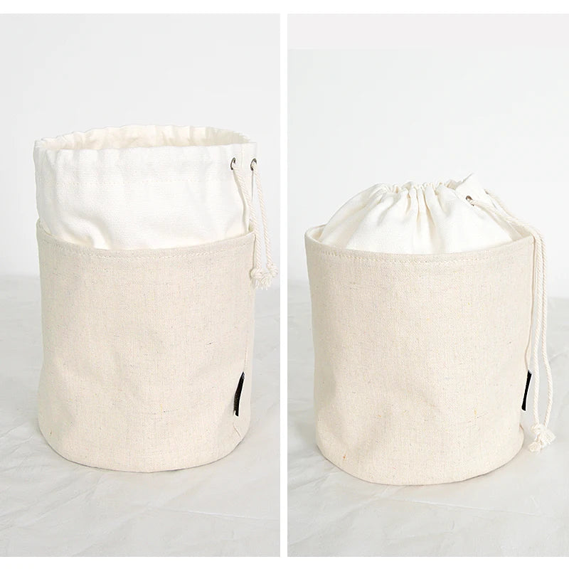 Women's Bag Inner  Basket Corduroy Bucket Bag Woven Drawstring Storage Pouch Versatile Household Organizer