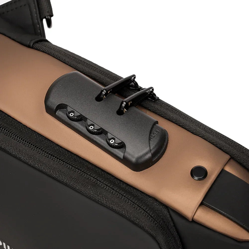 Multifunction Designer Anti-theft USB Shoulder Bag Crossbody Travel Sling Pack Messenger Pack Chest Bag Male Luxury Brand Men