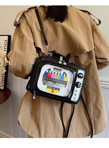 Cartoon Cute Handbags Funny Tv Transparent Square